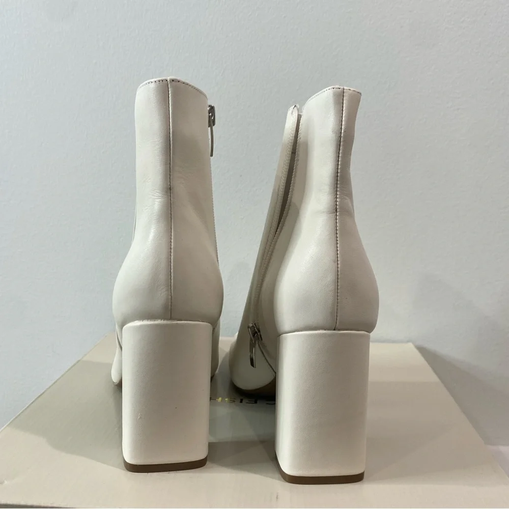 Marc fisher Square toe Bootie Ivory